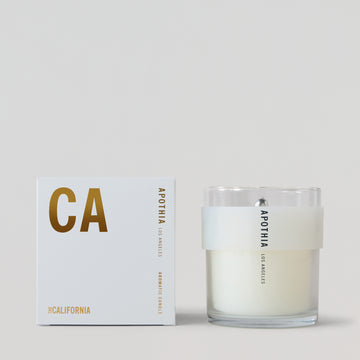 CALIFORNIA | Exotic White Flowers x Vibrant Green Leaves | Candle